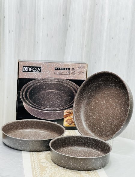 طقم صواني فرن جرانيت بني BAROLY