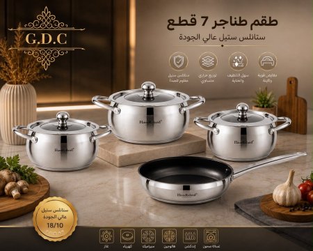 طقم طناجر مع مقلاة HausRoland